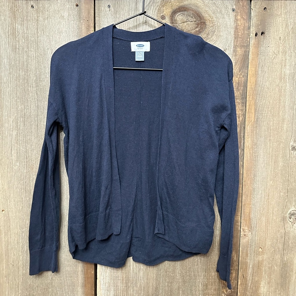 Old Navy Open Front Cardigan Sweater in Navy Blue Size XL 14 Girls